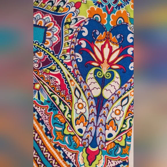 Festive Maxi Dress New Halter V-Neck Stretch ๐ M Vacay Beach Party Colorful - Picture 4 of 17